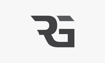letter RG logo isolated on white background.