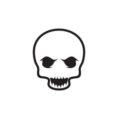 Skull head logo design template