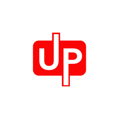 Up text  logo design template