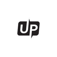 Up text  logo design template