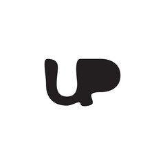 Up text  logo design template