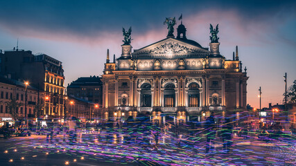 Fototapeta premium opera house in the center of Lviv