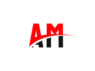 AM Letter Initial Logo Design Template