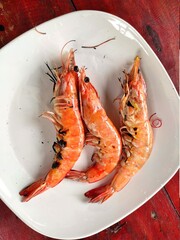 cooked shrimp on a plate