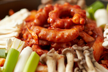 Braised Spicy Seafood and Octopus