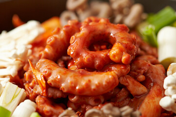 Braised Spicy Seafood and Octopus