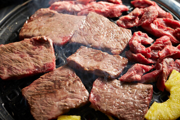 meat on grill