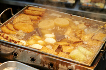 Various kinds of fish cakes, fish cake soup 