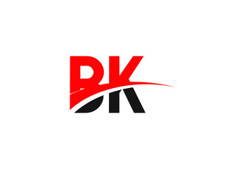 BK Letter Initial Logo Design Template