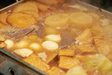 Various kinds of fish cakes, fish cake soup 