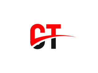 CT Letter Initial Logo Design Template