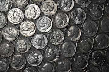 US coins, close-up money US coins