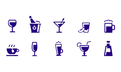 Drinks Icons vector design 