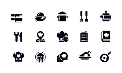  Cooking icon set vector design