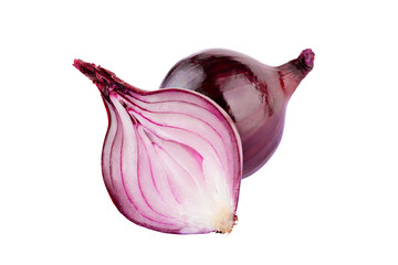 purple onion isolate on white background