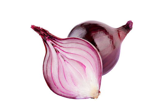 purple onion isolate on white background
