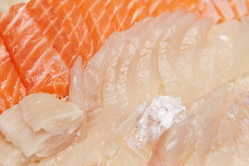 Fototapeta na wymiar Various kinds of fresh sashimi
