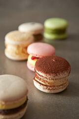 macaroons on a table