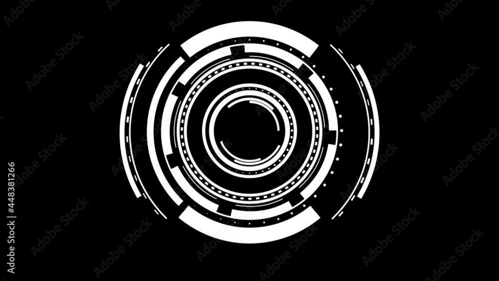 Poster video footage in the style of future technologies. dynamic circular animation.