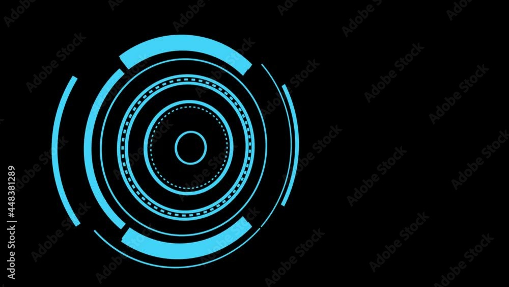 Poster video footage in the style of future technologies. dynamic circular animation.