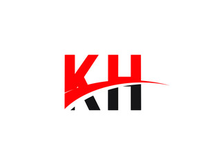 KH Letter Initial Logo Design Template