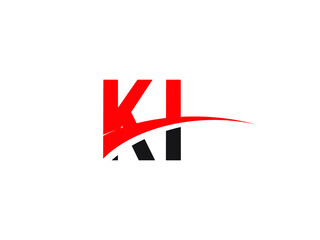 KI Letter Initial Logo Design Template