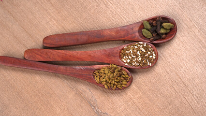 Ajwain Also Know as Ajowan, Caraway or (Trachyspermum Ammi) in spoon and in bowl.