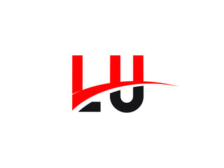 LU Letter Initial Logo Design Template