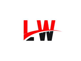 LW Letter Initial Logo Design Template