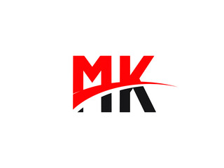 MK Letter Initial Logo Design Template