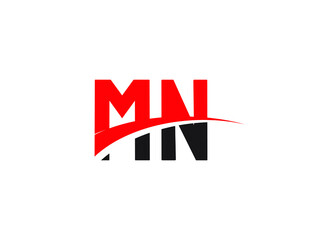 MN Letter Initial Logo Design Template