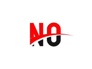 NO Letter Initial Logo Design Template