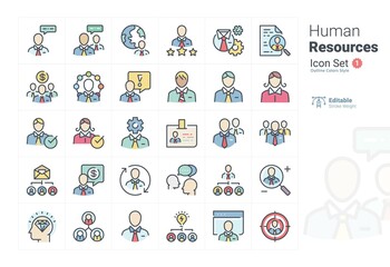 Human resource icon collection