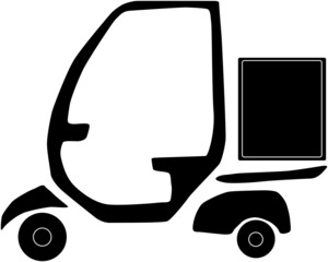 デリバリーバイクのアイコン素材