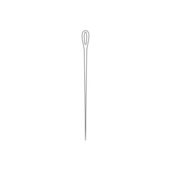 Needle line isolated on white background. Vector illustration.	