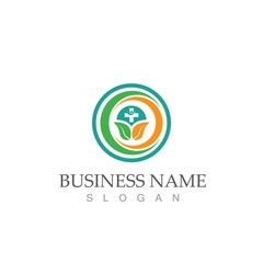 Obraz premium health medical logo design