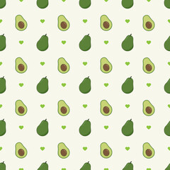 fresh avocado seamless pattern