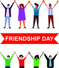Friendship day vector art illustration