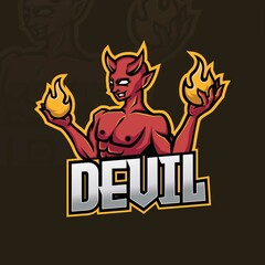 devil mascot esport logo