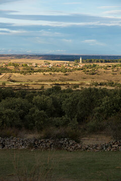 General view of the town of Santiago Millas in the Maragater&iacute;a, Province of Le&oacute;n, Spain