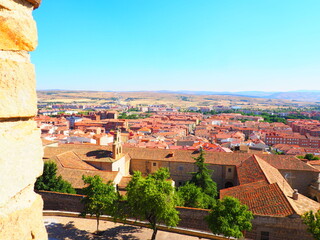 Naklejka premium View of the city of Avila from its walls