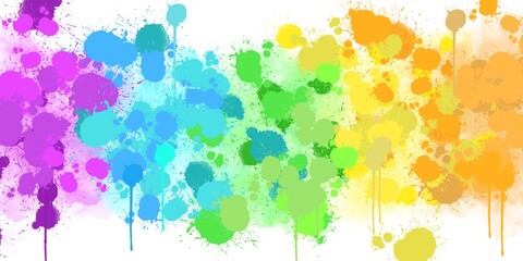 A colorful rainbow boarder on white background with copy space for your text.