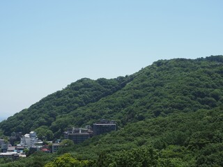 Fototapeta na wymiar View while climbing Mt. Haruna