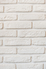 Decorative white brick wall. White brick texture. 