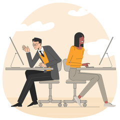 People working in the office