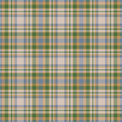 Plaid seamless pattern. Vector background of textile ornament. Flat fabric design.