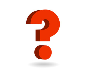 Large question mark. Searching for answer. Vector illustration.