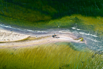 Aerial view of the peninsula in the estuary