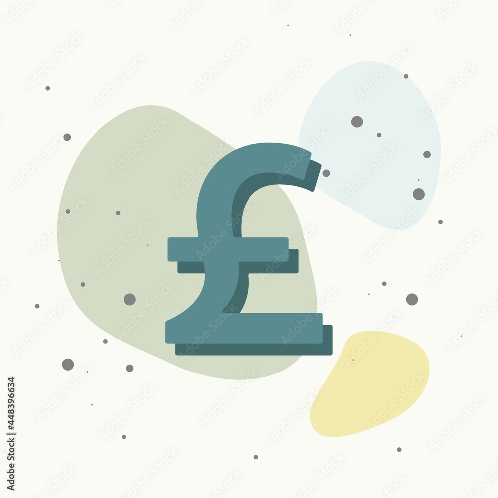 Poster vector image of a pound sign on multicolored background.