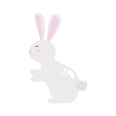 Fototapeta na wymiar little white rabbit